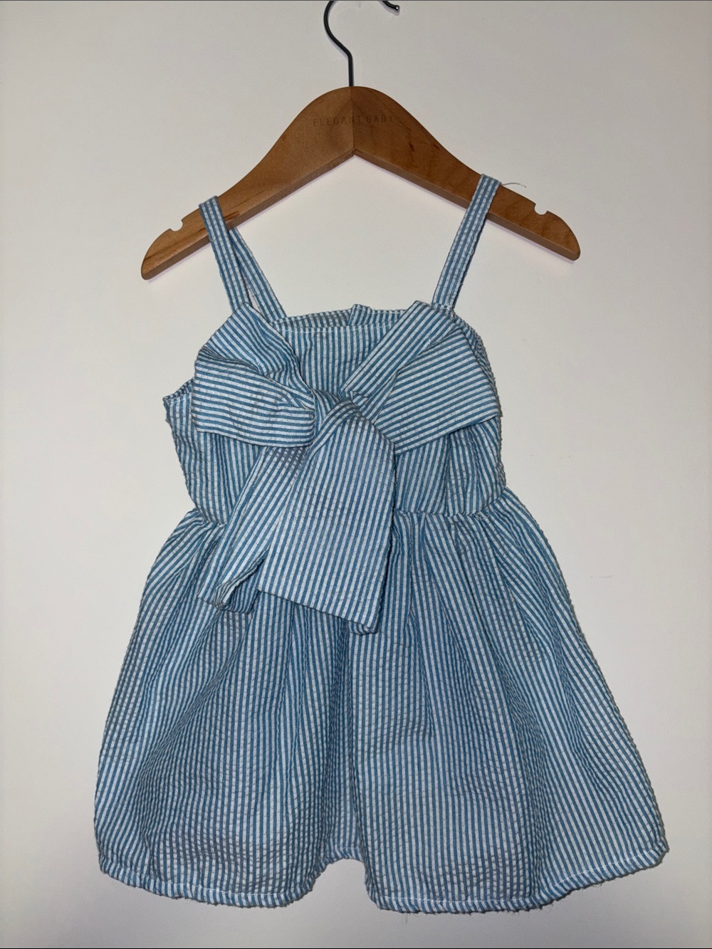 Striped Blue Bow Sundress for Girls